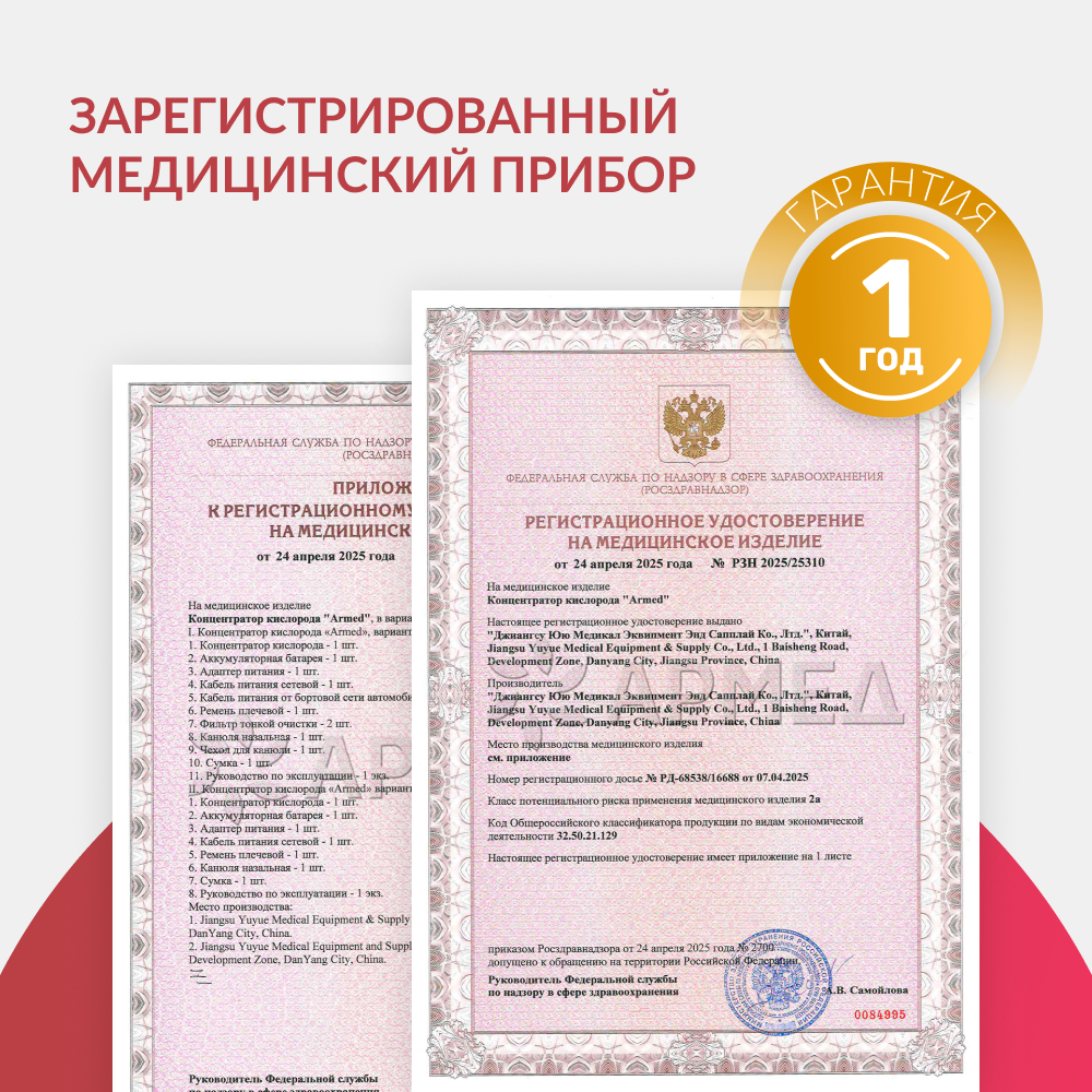 Концентратор кислорода Армед F1 <span>Портативный</span>